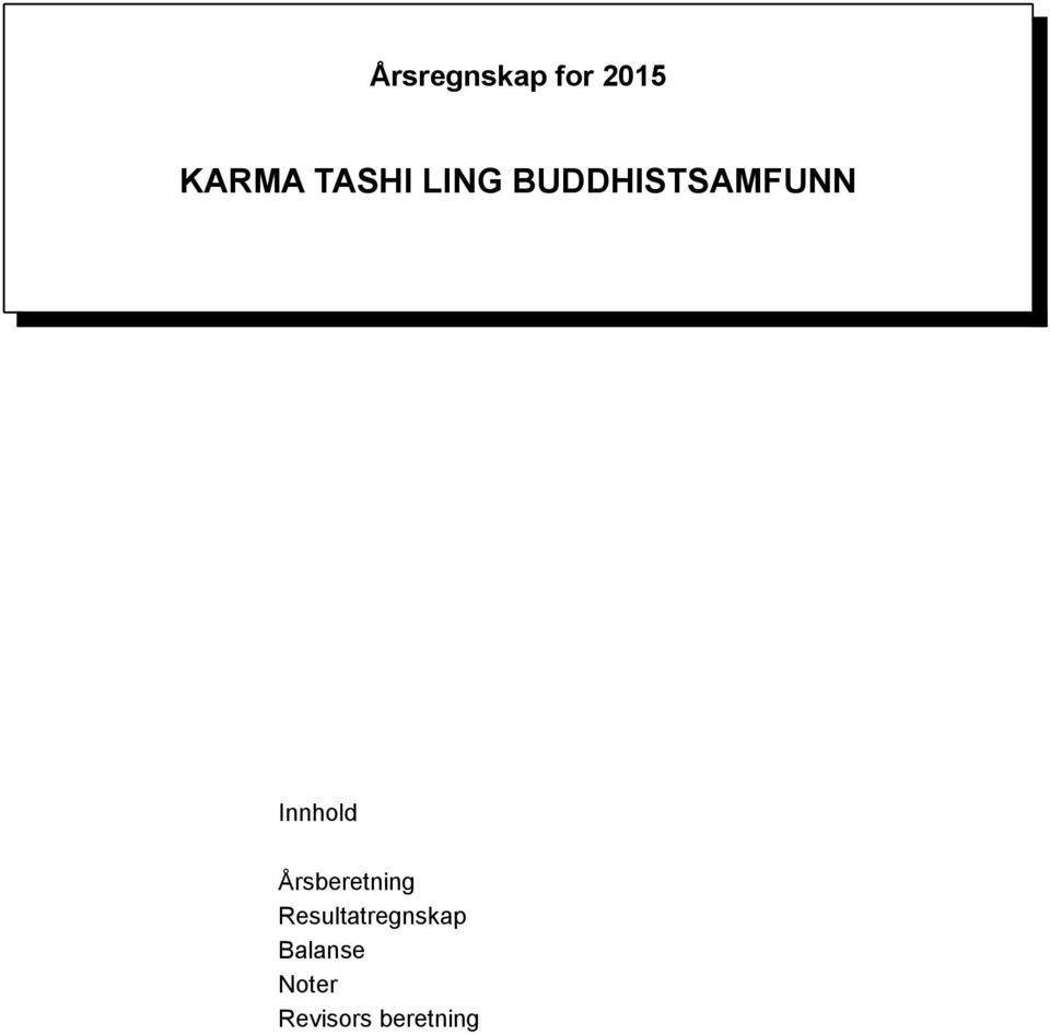 Resultatregnskap