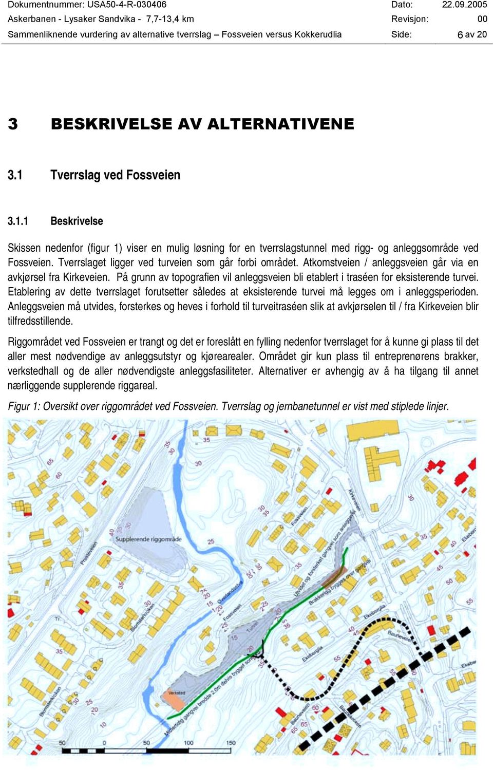 Tverrslaget ligger ved turveien som går forbi området. Atkomstveien / anleggsveien går via en avkjørsel fra Kirkeveien.