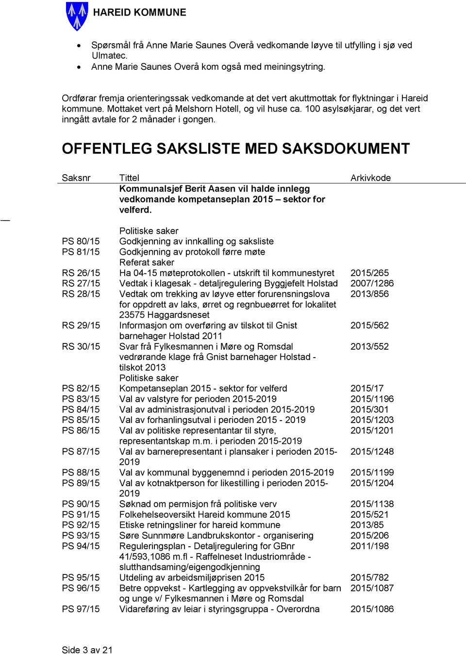 100 asylsøkjarar, og det vert inngått avtale for 2 månader i gongen.