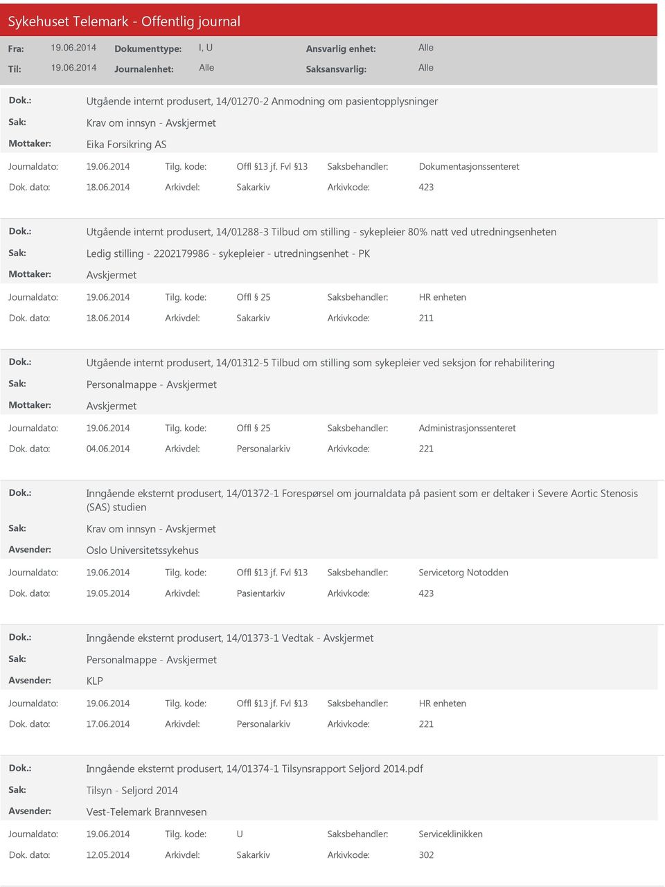 Personalmappe - Administrasjonssenteret Dok. dato: 04.06.