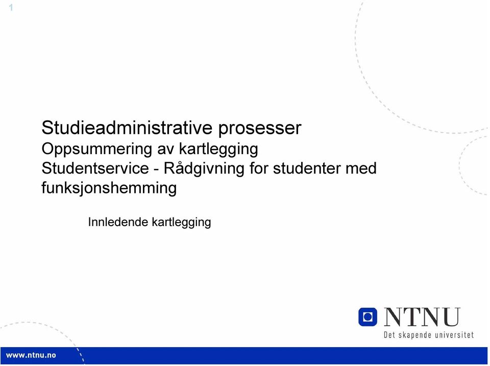 Studentservice - Rådgivning for