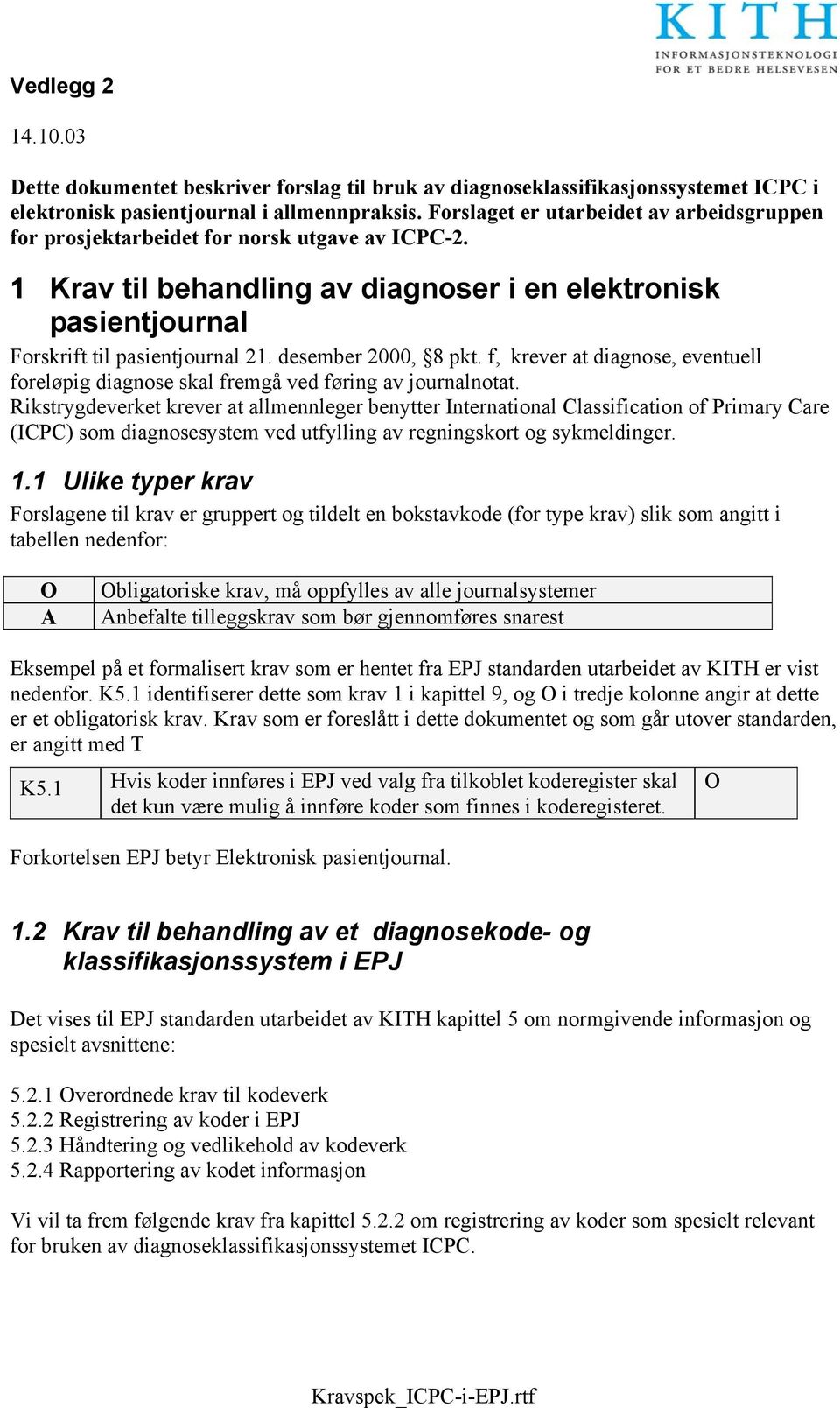 desember 2000, 8 pkt. f, krever at diagnose, eventuell foreløpig diagnose skal fremgå ved føring av journalnotat.