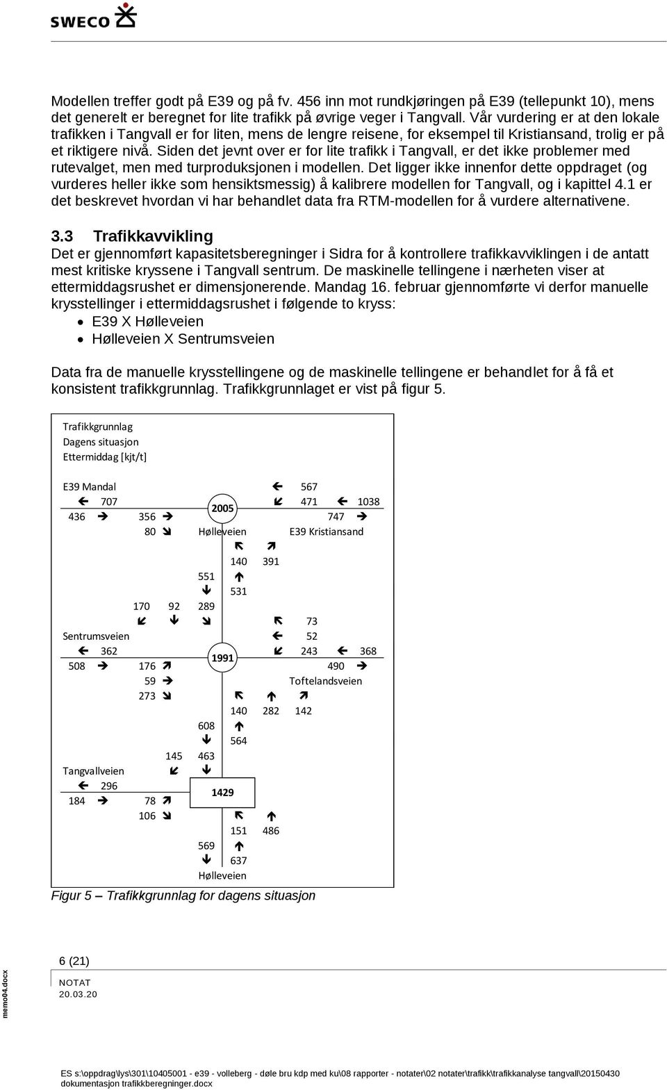 Siden det jevnt over er for lite trafikk i Tangvall, er det ikke problemer med rutevalget, men med turproduksjonen i modellen.