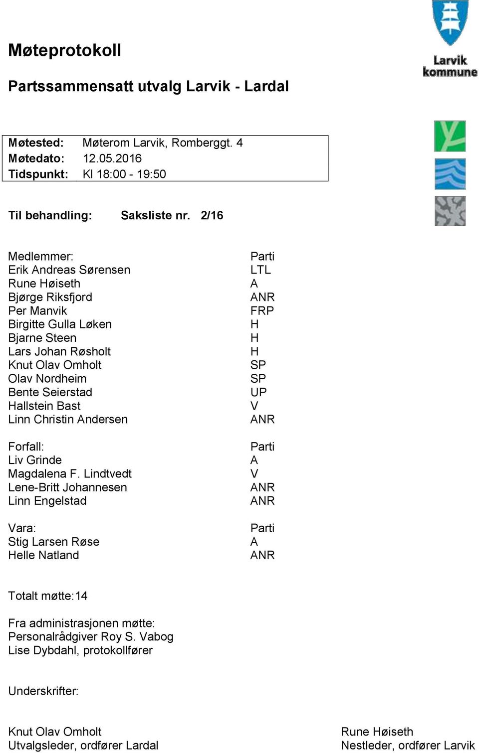 Bast Linn Christin Andersen Forfall: Liv Grinde Magdalena F.