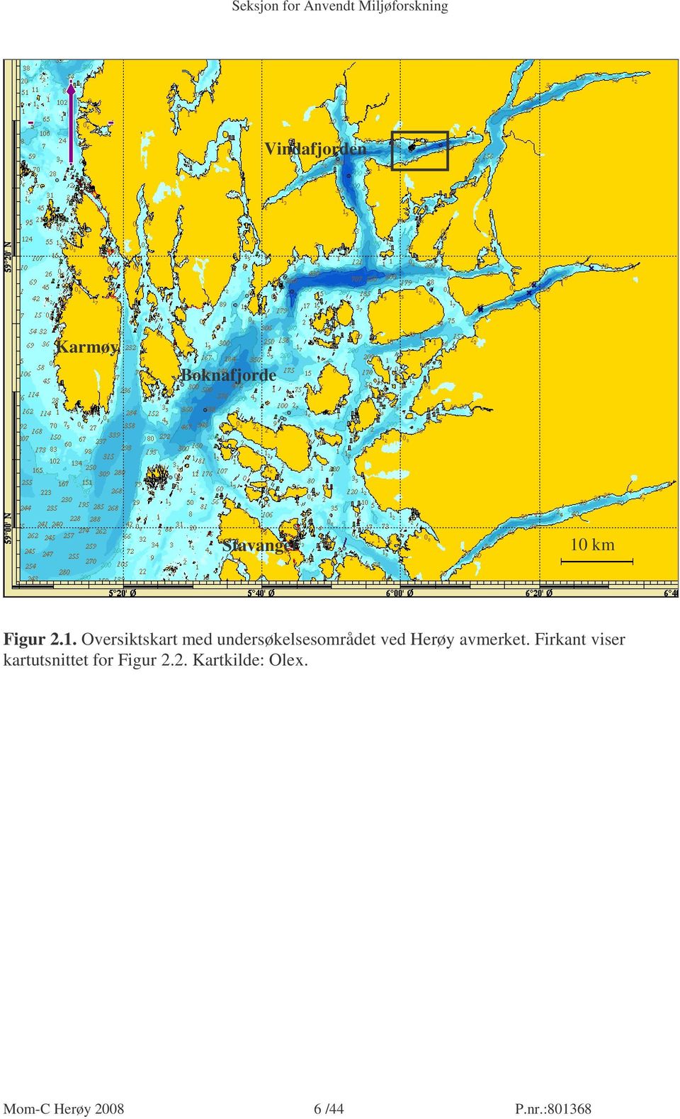 Oversiktskart med undersøkelsesområdet ved Herøy