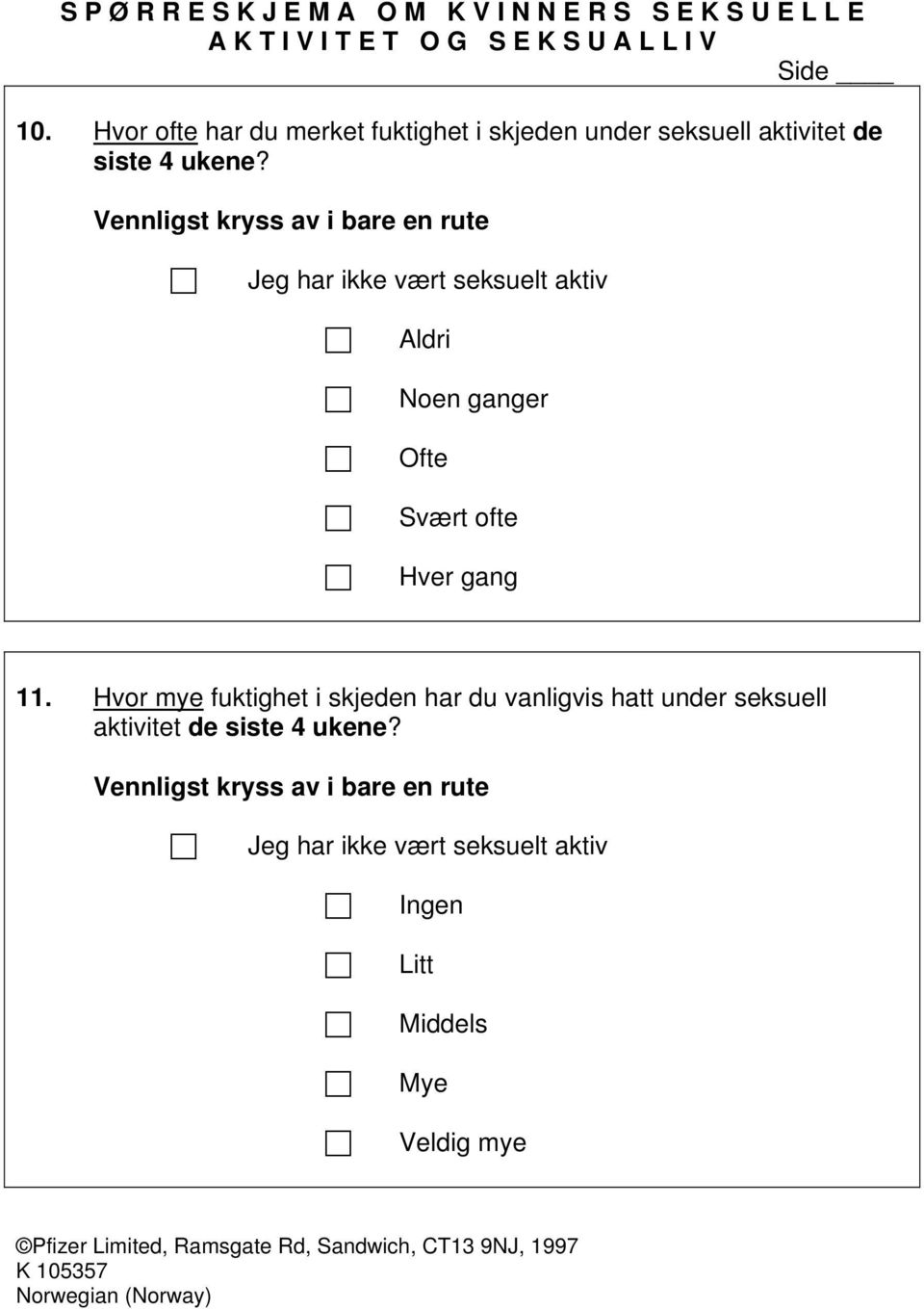 Hvor mye fuktighet i skjeden har du vanligvis hatt under