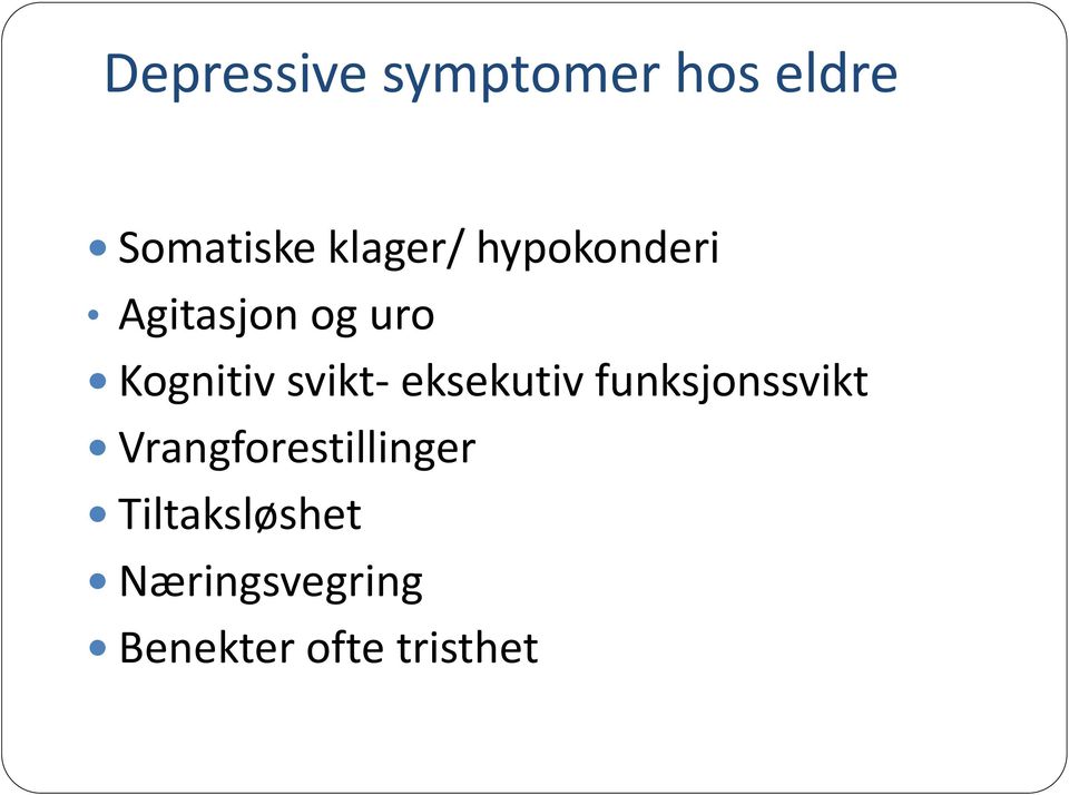 svikt- eksekutiv funksjonssvikt