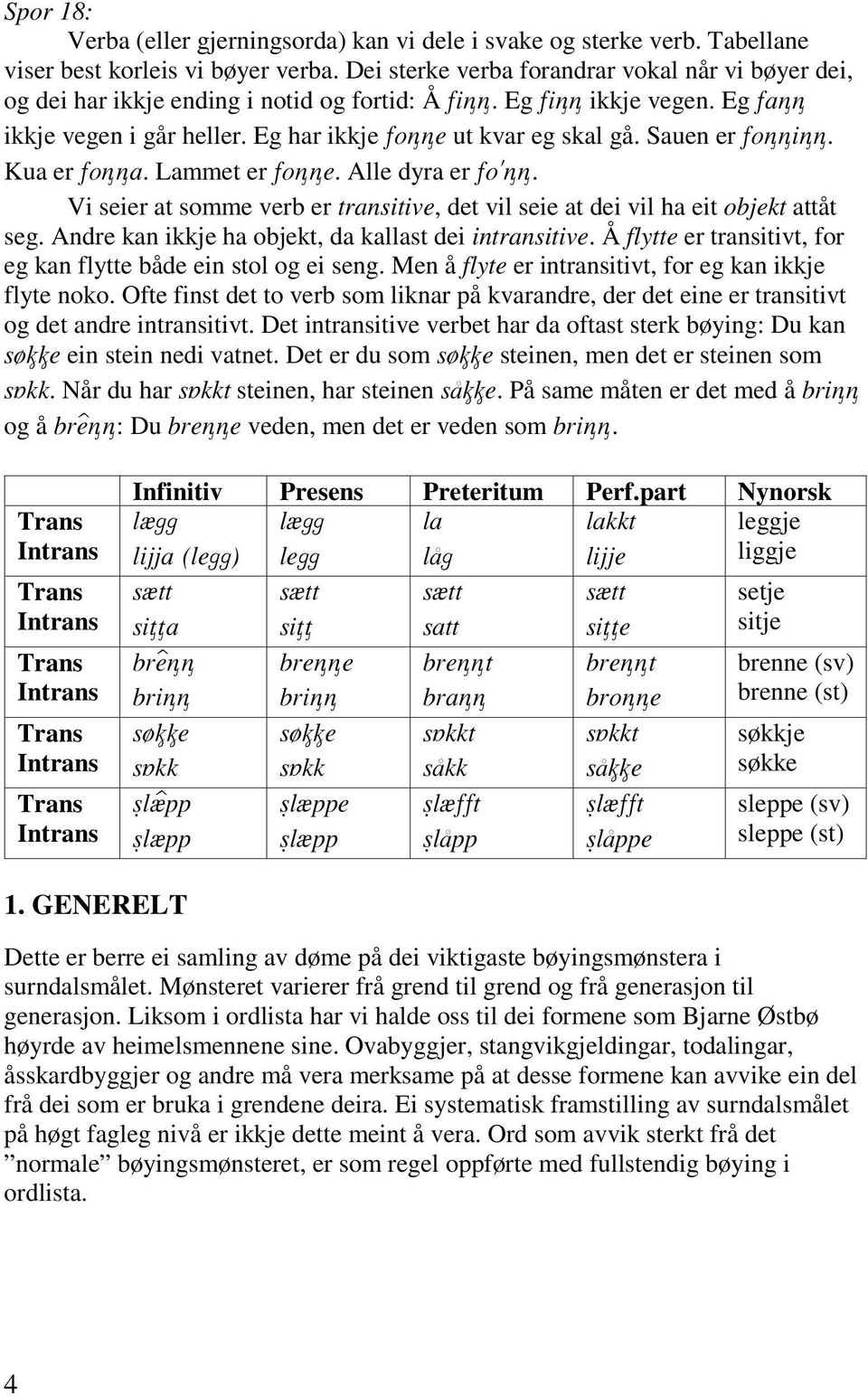 Lammet er. Alle dyra er. Vi seier at somme verb er transitive, det vil seie at dei vil ha eit objekt attåt seg. Andre kan ikkje ha objekt, da kallast dei intransitive.