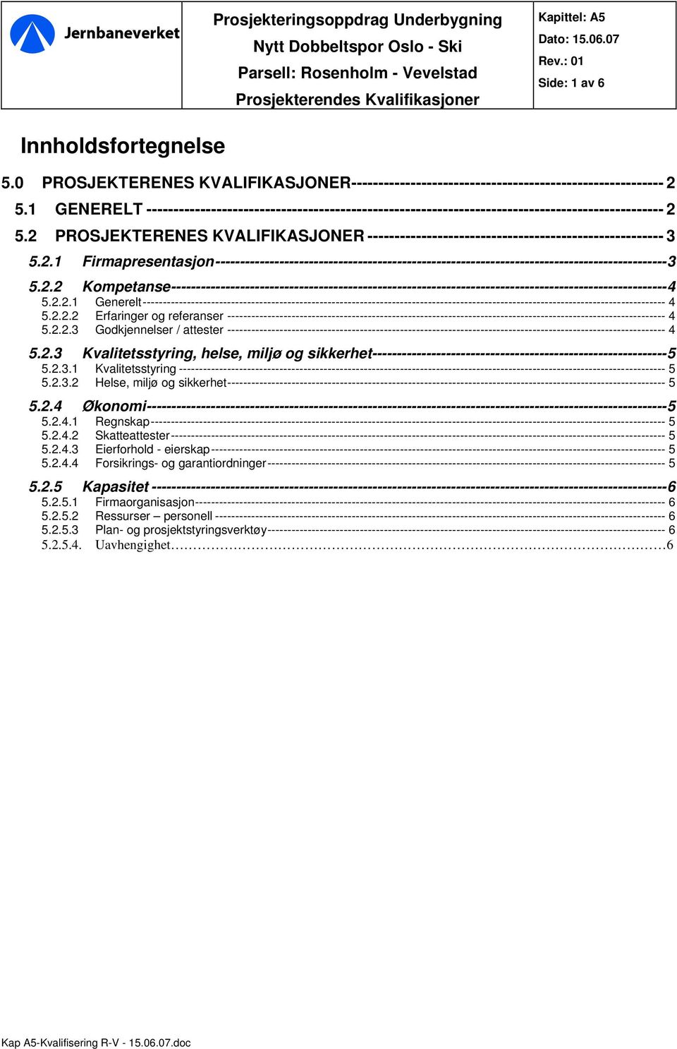 1 GENERELT ------------------------------------------------------------------------------------------------ 2 5.