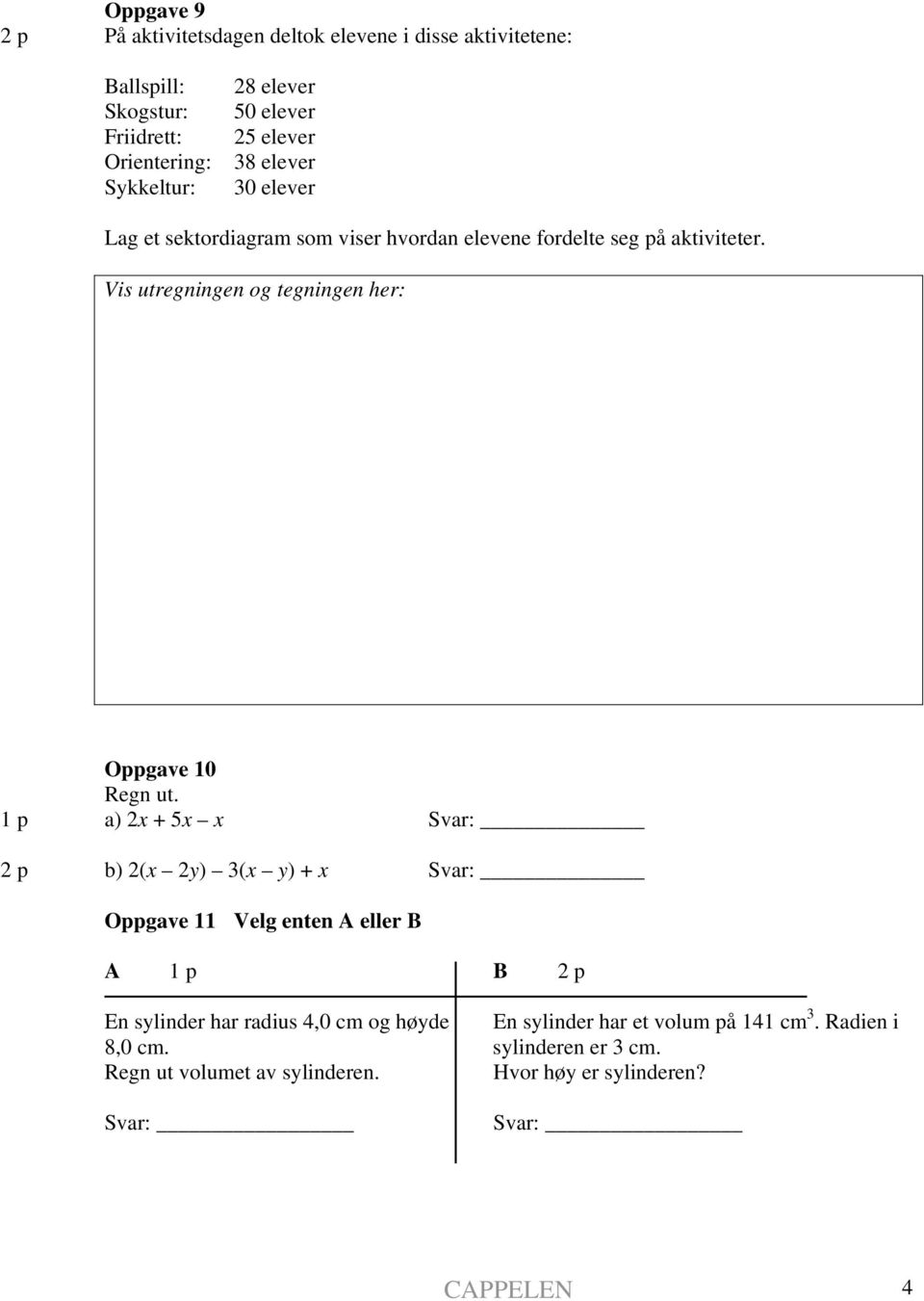 Terminprøve i matematikk for 10. trinn - PDF Free Download