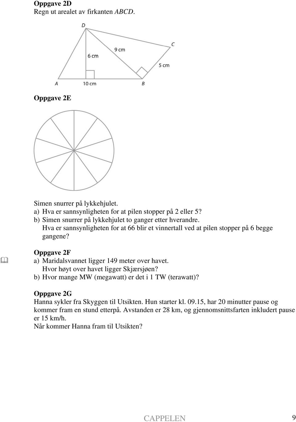 Oppgave 2F a) Maridalsvannet ligger 149 meter over havet. Hvor høyt over havet ligger Skjærsjøen? b) Hvor mange MW (megawatt) er det i 1 TW (terawatt)?