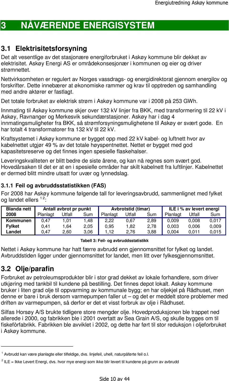 Dette innebærer at økonomiske rammer og krav til opptreden og samhandling med andre aktører er fastlagt. Det totale forbruket av elektrisk strøm i Askøy kommune var i 2008 på 253 GWh.