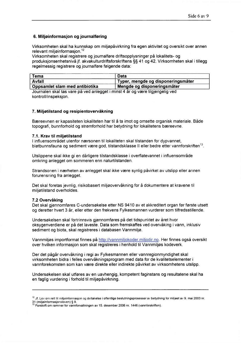 driftsopplysninger på Iokalitets- og produksjonsenhetsnivå jf. akvakulturdriftsforskriftens 41 og 42.