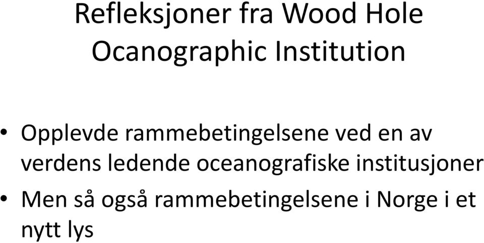 av verdens ledende oceanografiske