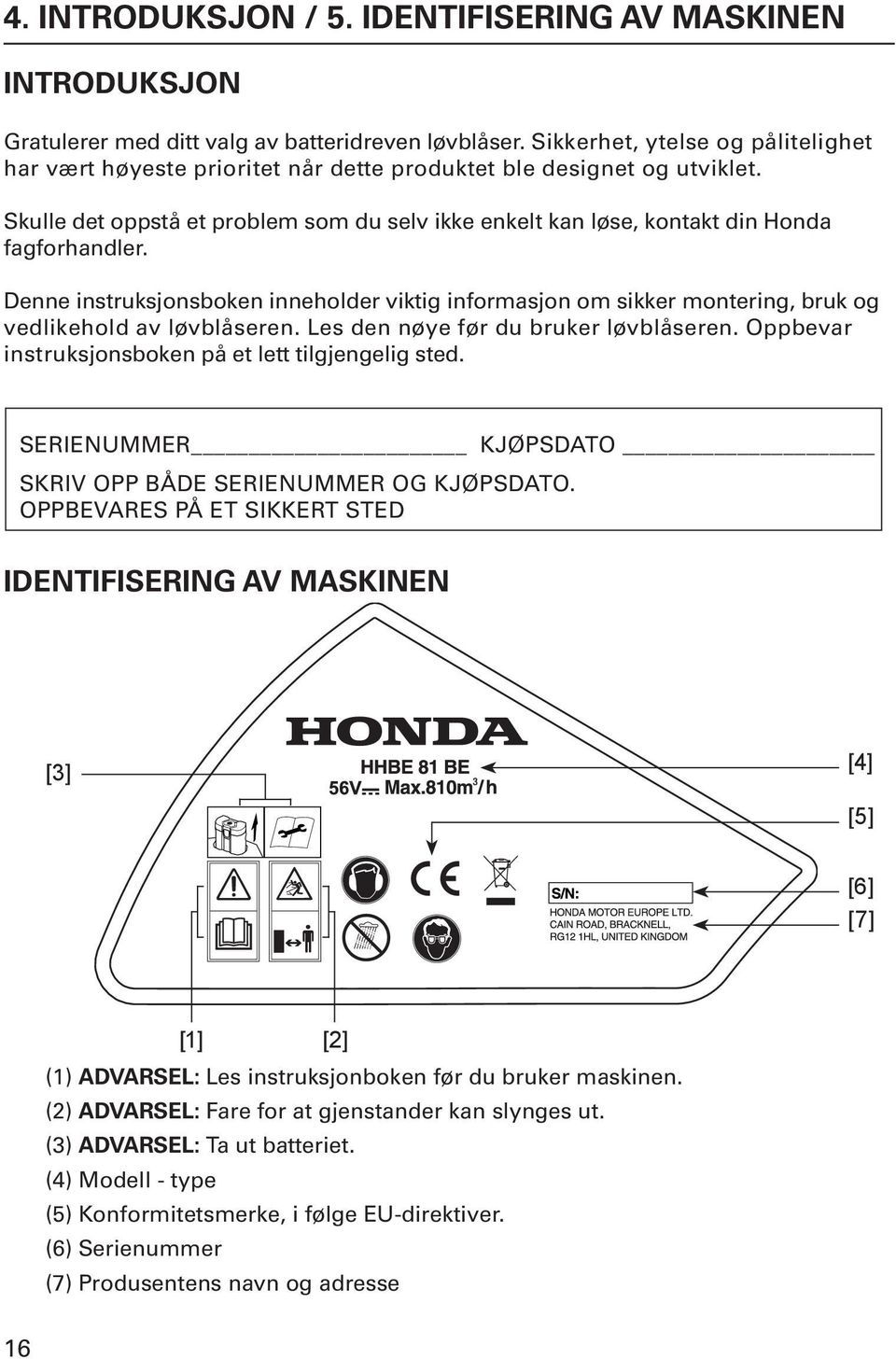 Skulle det oppstå et problem som du selv ikke enkelt kan løse, kontakt din Honda fagforhandler.