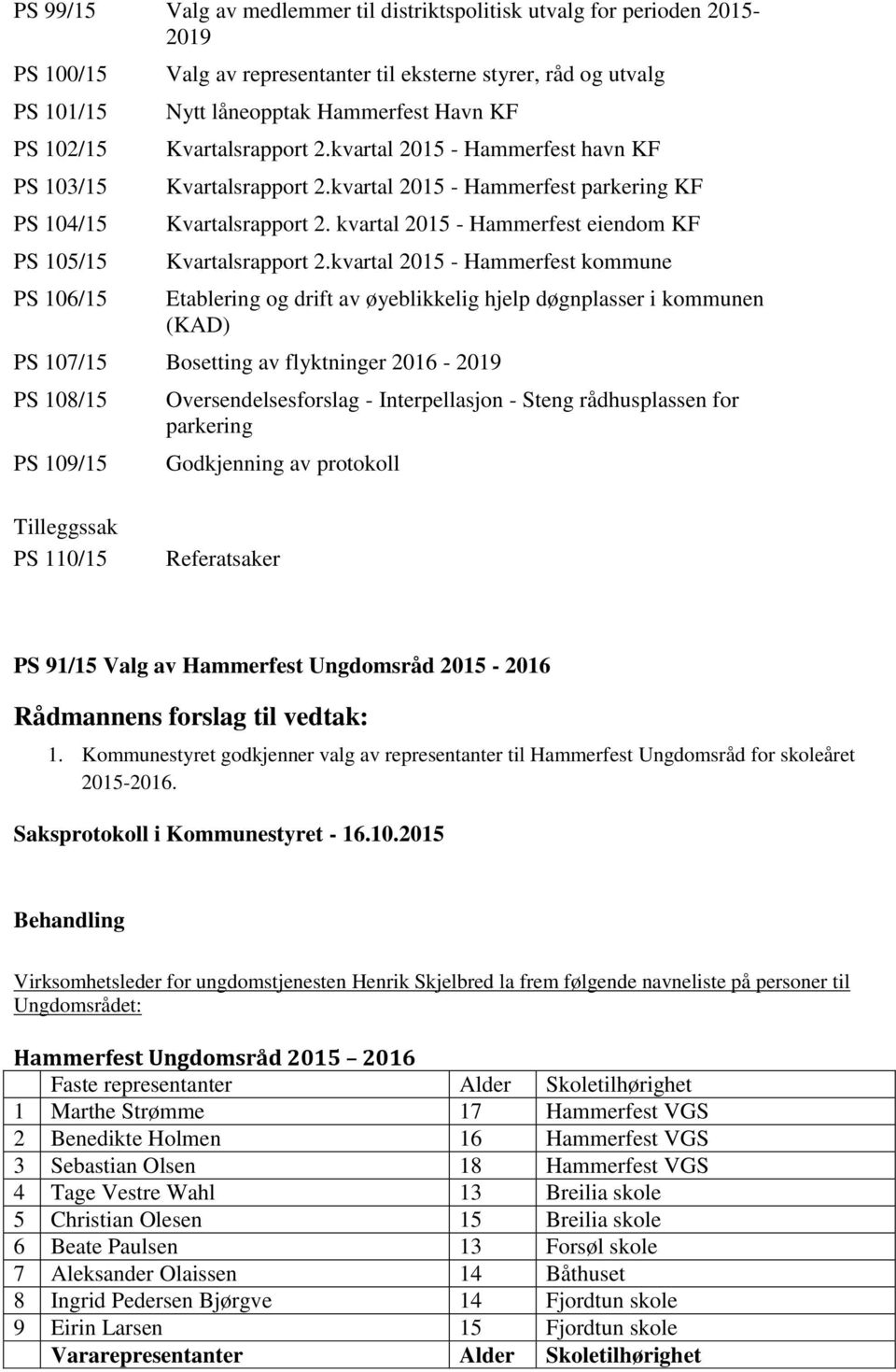 kvartal 2015 - Hammerfest eiendom KF Kvartalsrapport 2.