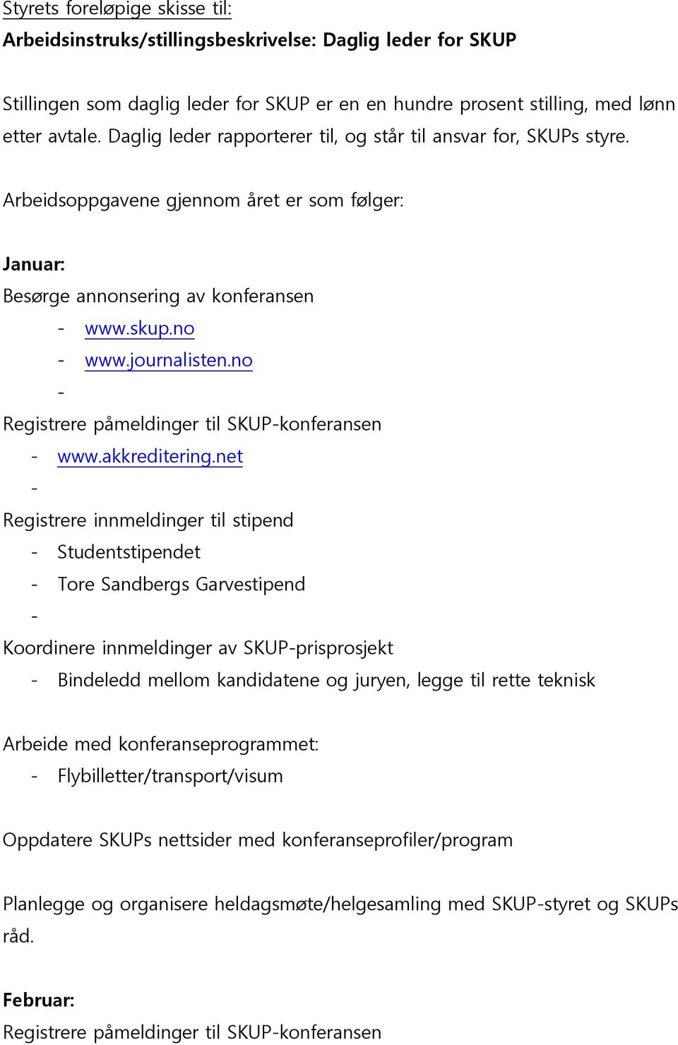 no - Registrere påmeldinger til SKUP-konferansen - www.akkreditering.