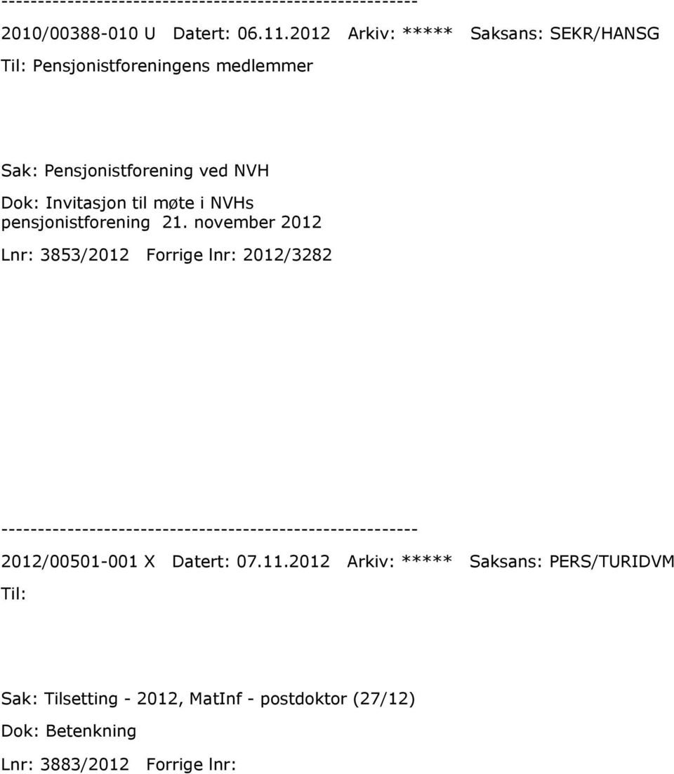 Dok: Invitasjon til møte i NVHs pensjonistforening 21.