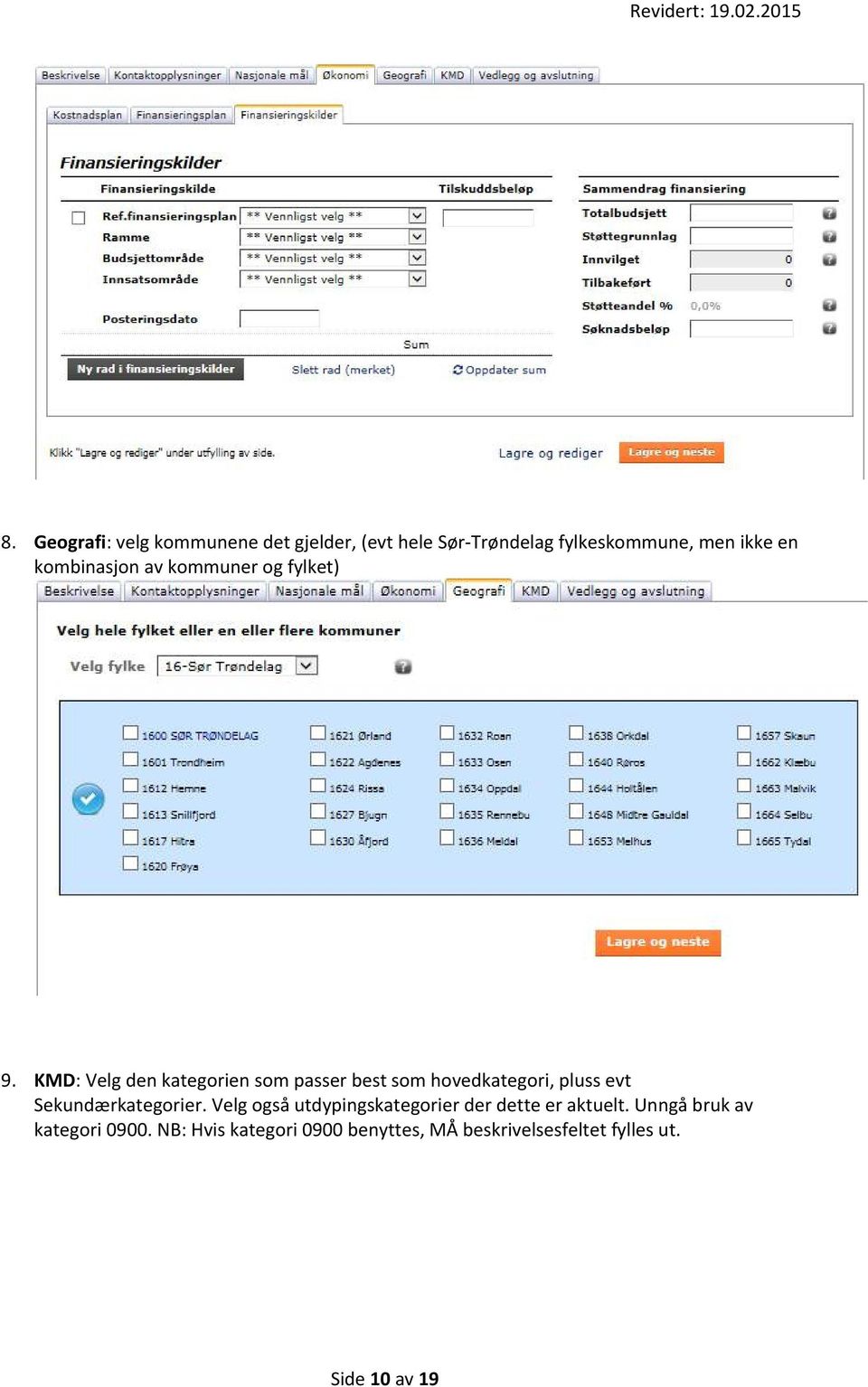 KMD: Velg den kategorien som passer best som hovedkategori, pluss evt Sekundærkategorier.