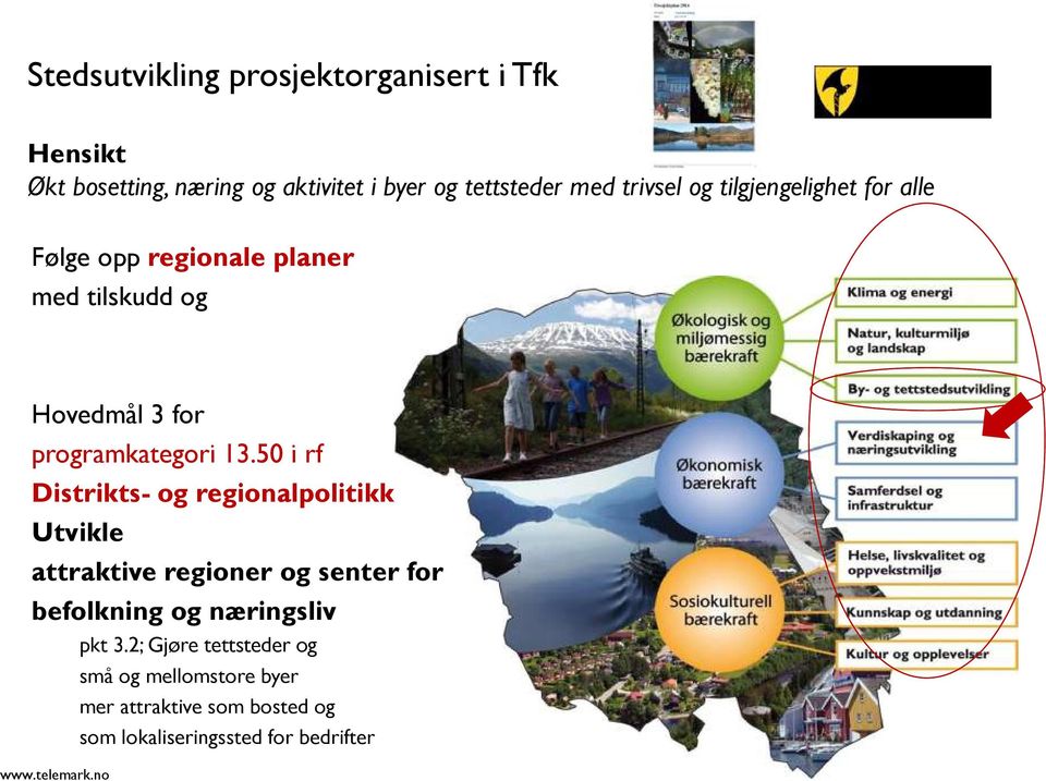 13.50 i rf Distrikts- og regionalpolitikk Utvikle attraktive regioner og senter for befolkning og næringsliv