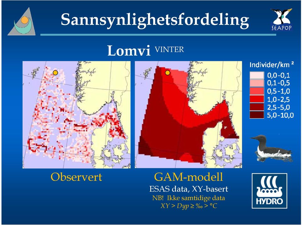 GAM-modell ESAS data,