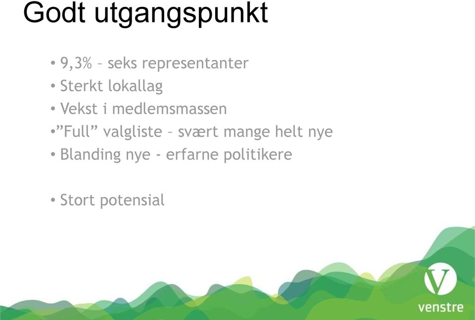 medlemsmassen Full valgliste svært mange