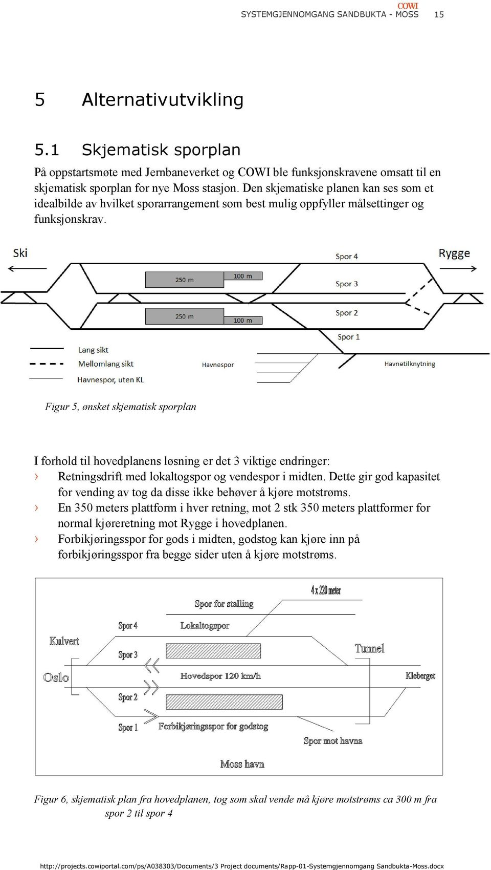 Den skjematiske planen kan ses som et idealbilde av hvilket sporarrangement som best mulig oppfyller målsettinger og funksjonskrav.