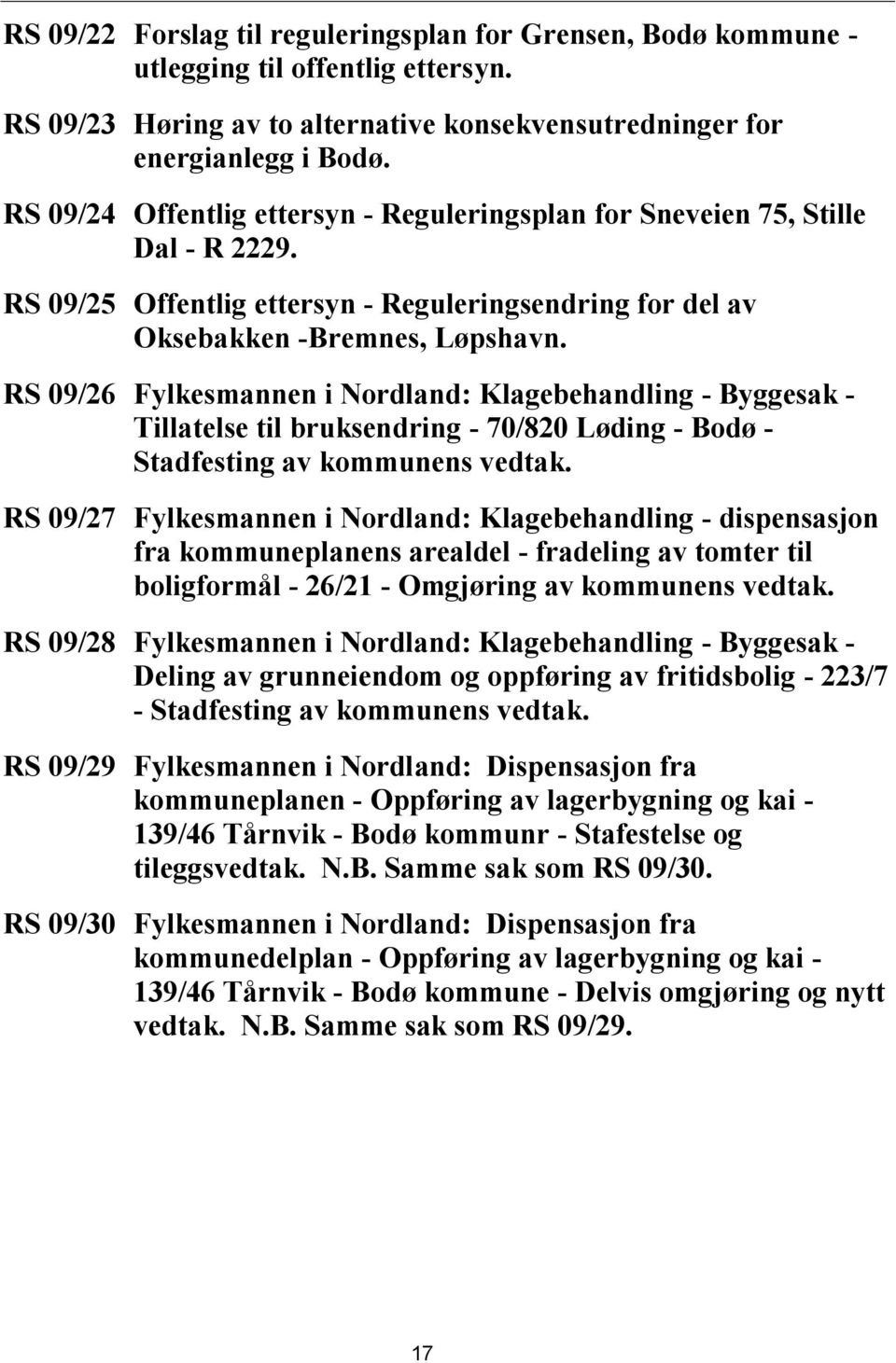 RS 09/26 Fylkesmannen i Nordland: Klagebehandling - Byggesak - Tillatelse til bruksendring - 70/820 Løding - Bodø - Stadfesting av kommunens vedtak.