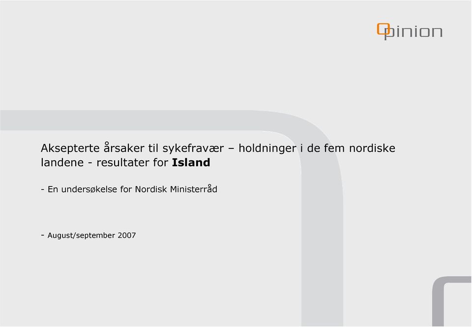 resultater for Island - En undersøkelse