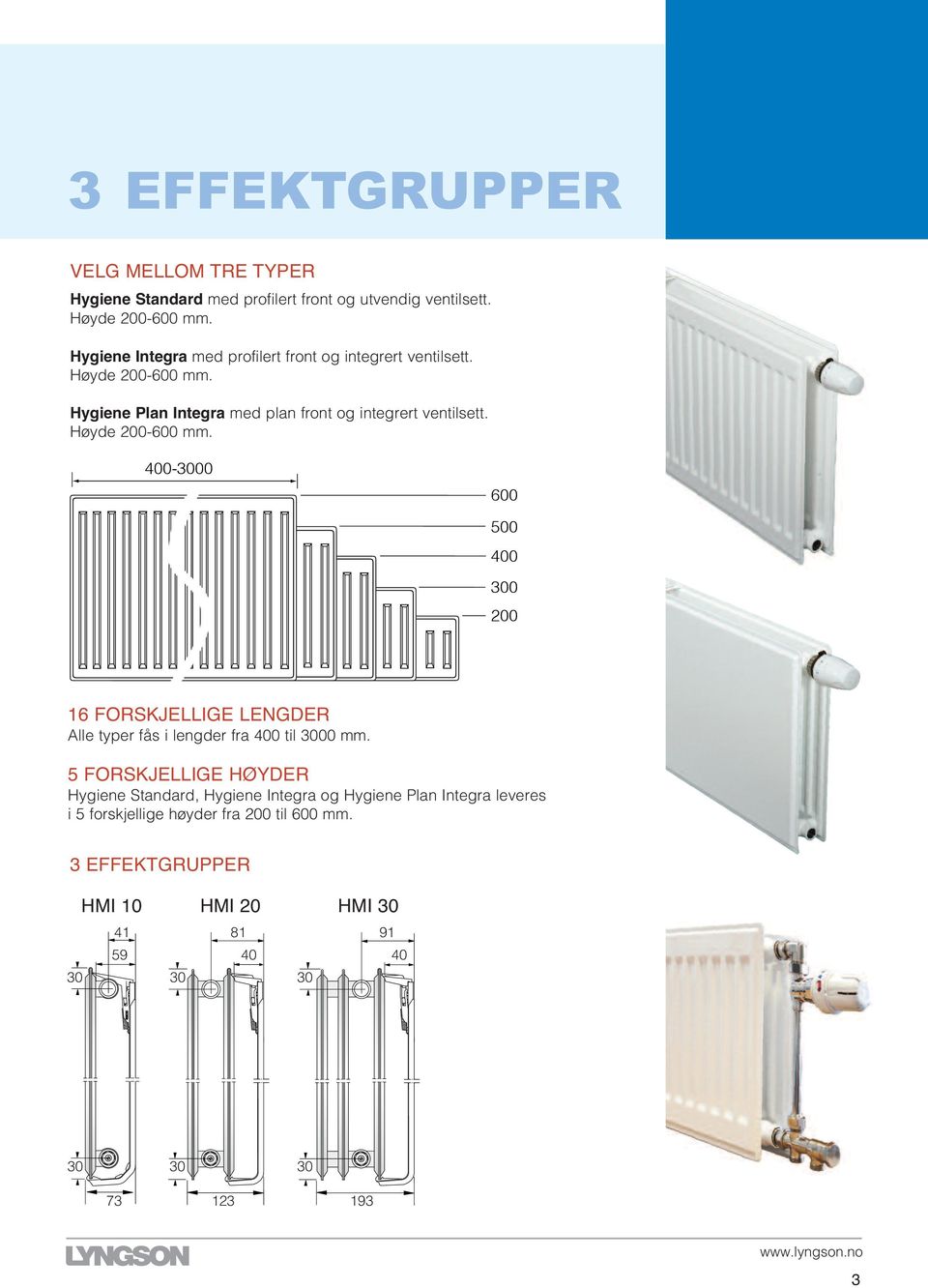 øyde 0- mm. - 300 0 16 FORSKJELLIGE LENGDER Alle typer fås i lengder fra til mm.