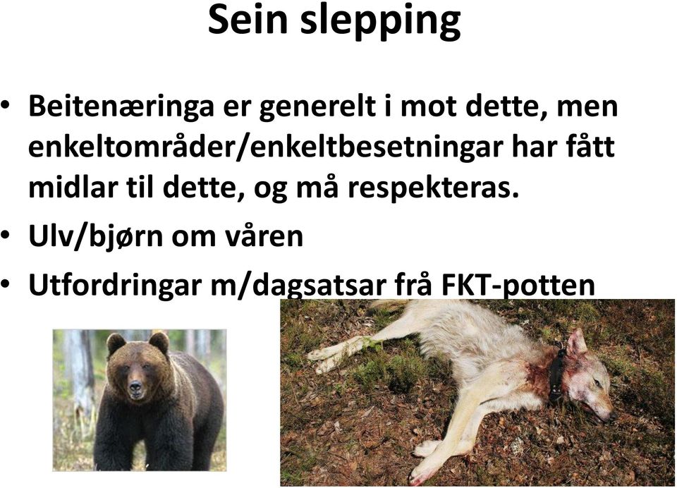 fått midlar til dette, og må respekteras.