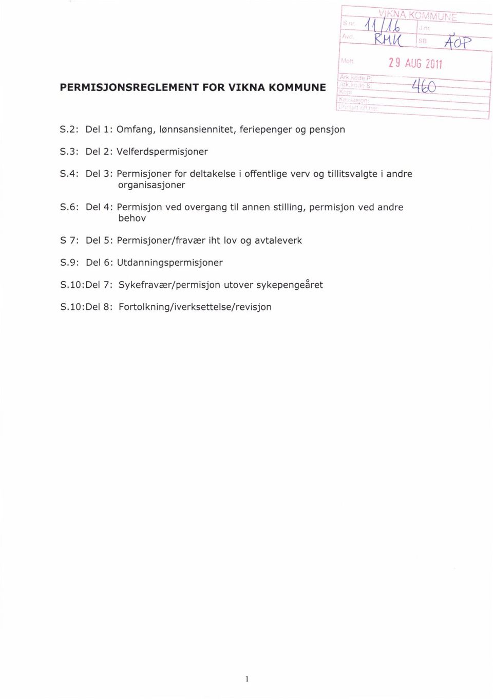 4: Del 3: Permisjoner for deltakelse i offentlige verv og tillitsvalgte organisasjoner i andre S.