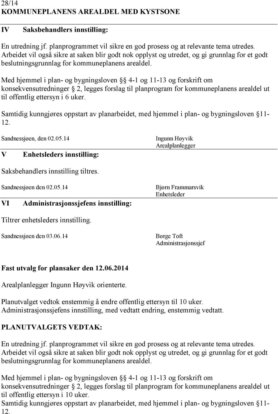 Med hjemmel i plan- og bygningsloven 4-1 og 11-13 og forskrift om konsekvensutredninger 2, legges forslag til planprogram for kommuneplanens arealdel ut til offentlig ettersyn i 6 uker.