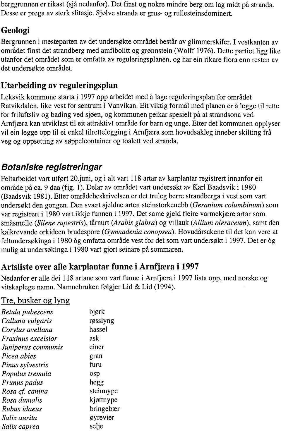 Dette partiet ligg like utanfor det området som er omfatta av reguleringsplanen, og har ein rikare flora enn resten av det undersøkte området.