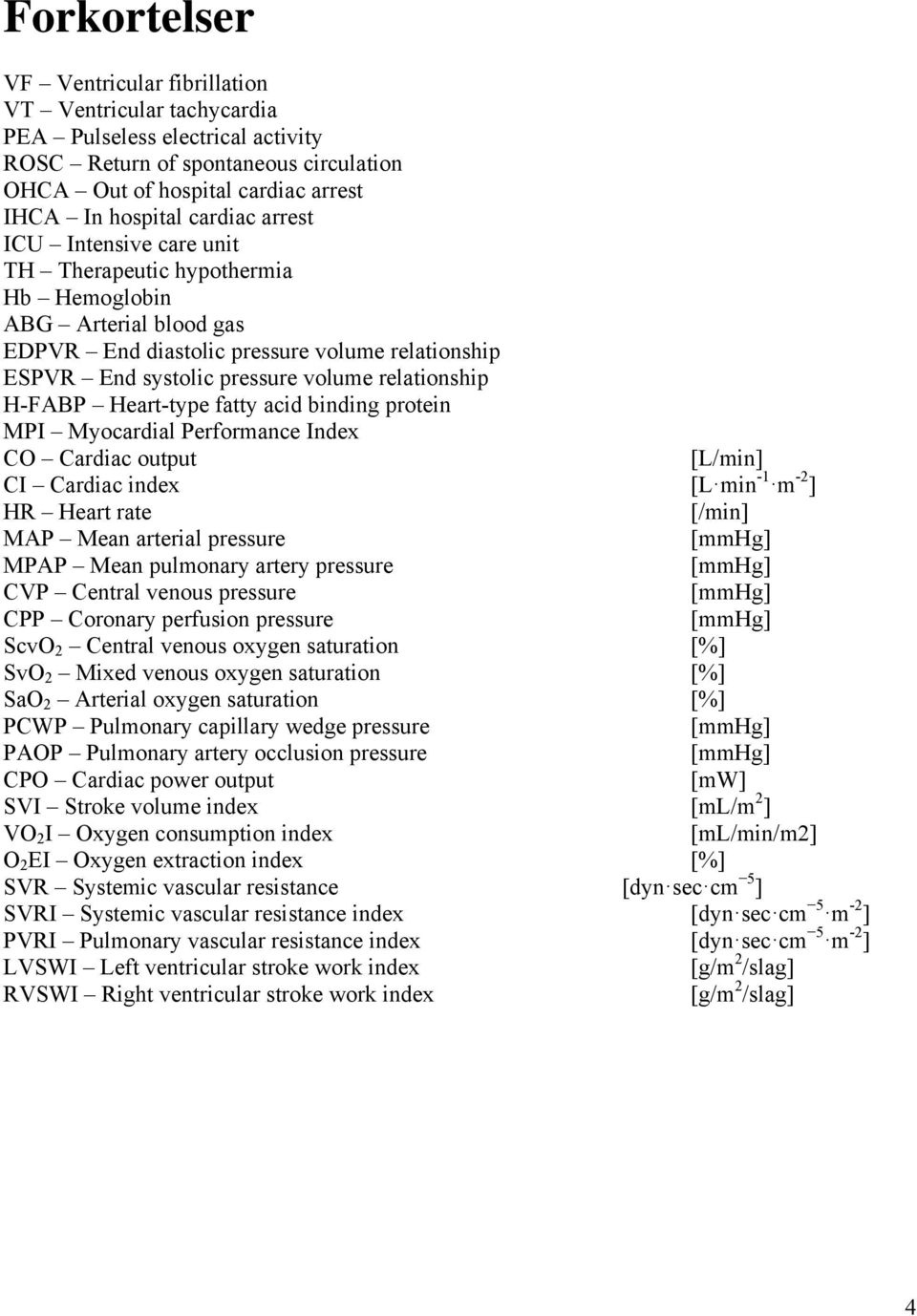 H-FABP Heart-type fatty acid binding protein MPI Myocardial Performance Index CO Cardiac output [L/min] CI Cardiac index [L min -1 m -2 ] HR Heart rate [/min] MAP Mean arterial pressure [mmhg] MPAP