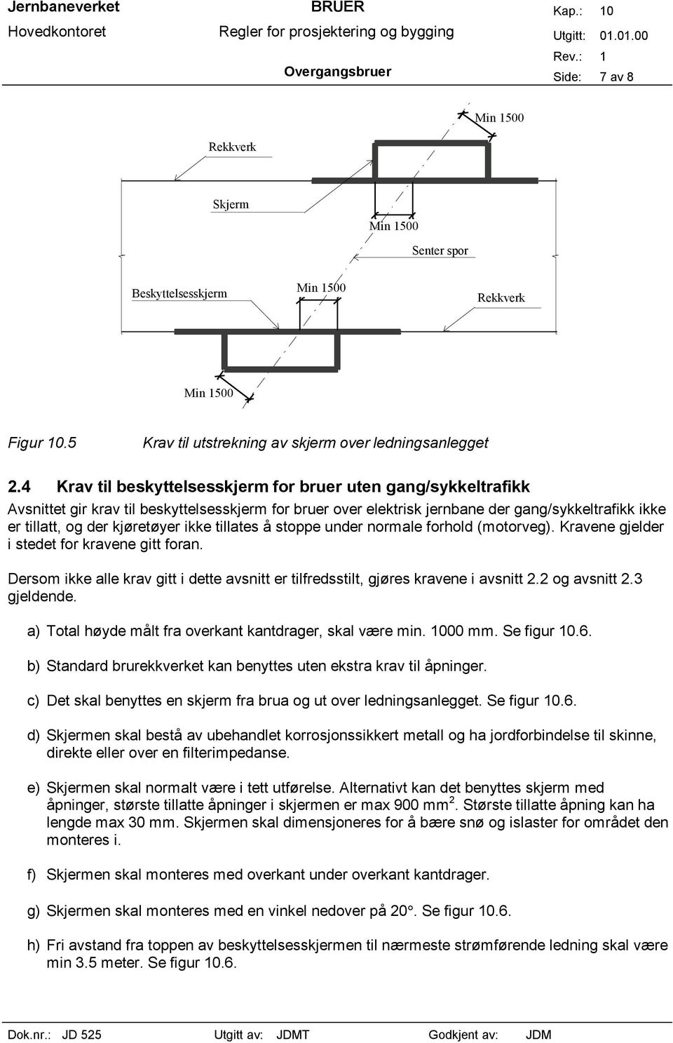 ikke tillates å stoppe under normale forhold (motorveg). Kravene gjelder i stedet for kravene gitt foran. Dersom ikke alle krav gitt i dette avsnitt er tilfredsstilt, gjøres kravene i avsnitt 2.