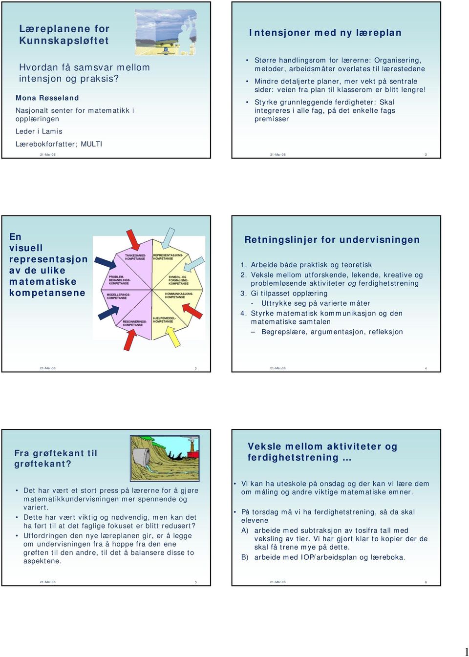 arbeidsmåter overlates til lærestedene Mindre detaljerte planer, mer vekt på sentrale sider: veien fra plan til klasserom er blitt lengre!