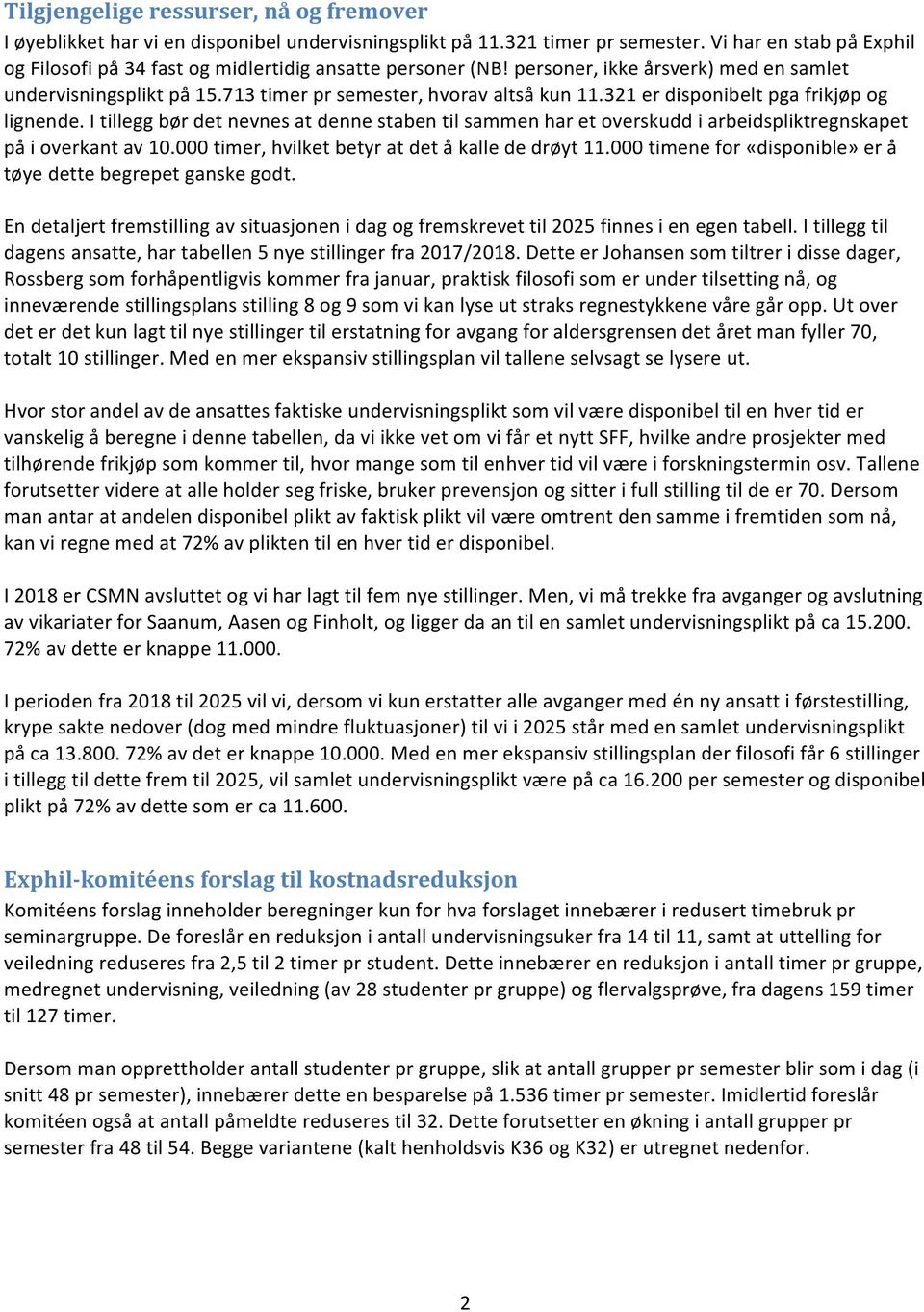 321 er disponibelt pga frikjøp og lignende. I tillegg bør det nevnes at denne staben til sammen har et overskudd i arbeidspliktregnskapet på i overkant av 10.