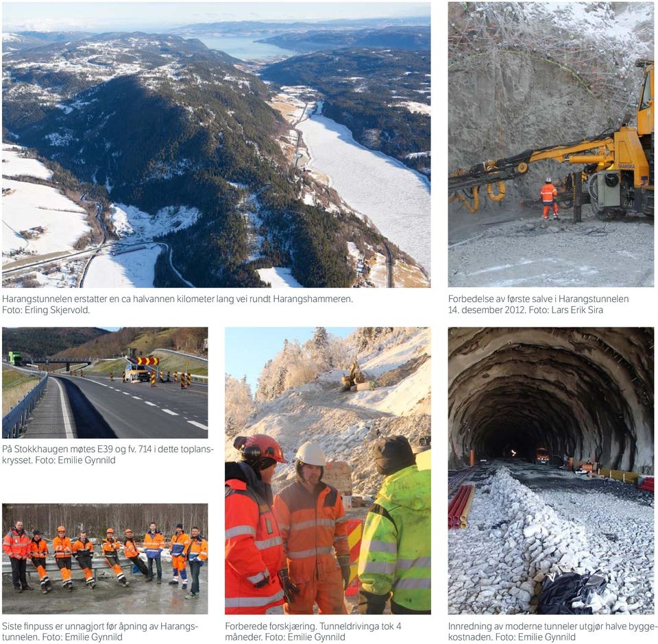 714 i dette toplanskrysset. Foto: Emilie Gynnild Siste finpuss er unnagjort før åpning av Harangstunnelen.