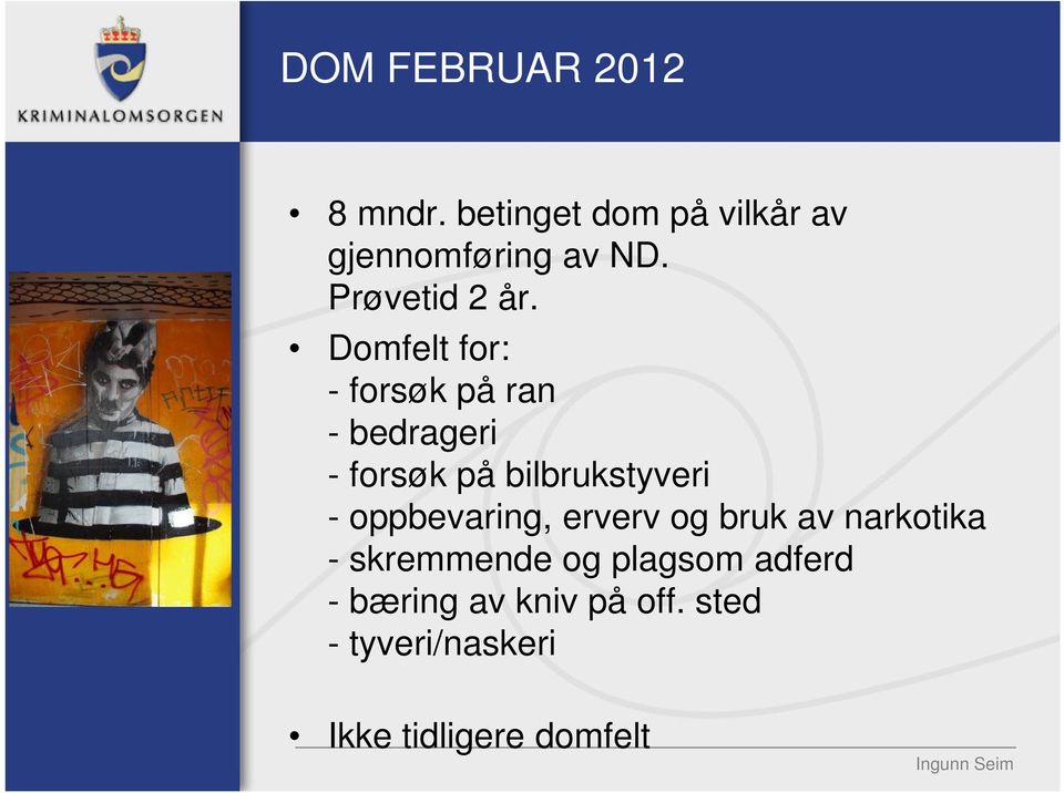 Domfelt for: - forsøk på ran - bedrageri - forsøk på bilbrukstyveri -