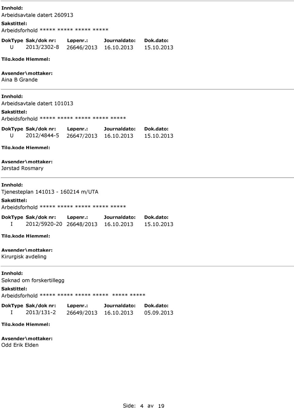 Rosmary Tjenesteplan 141013-160214 m/ta 2012/5920-20 26648/2013 Kirurgisk avdeling