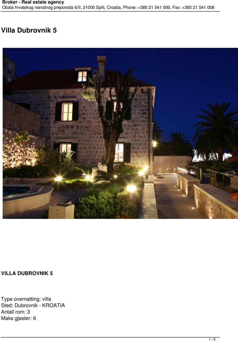 villa Sted: Dubrovnik -