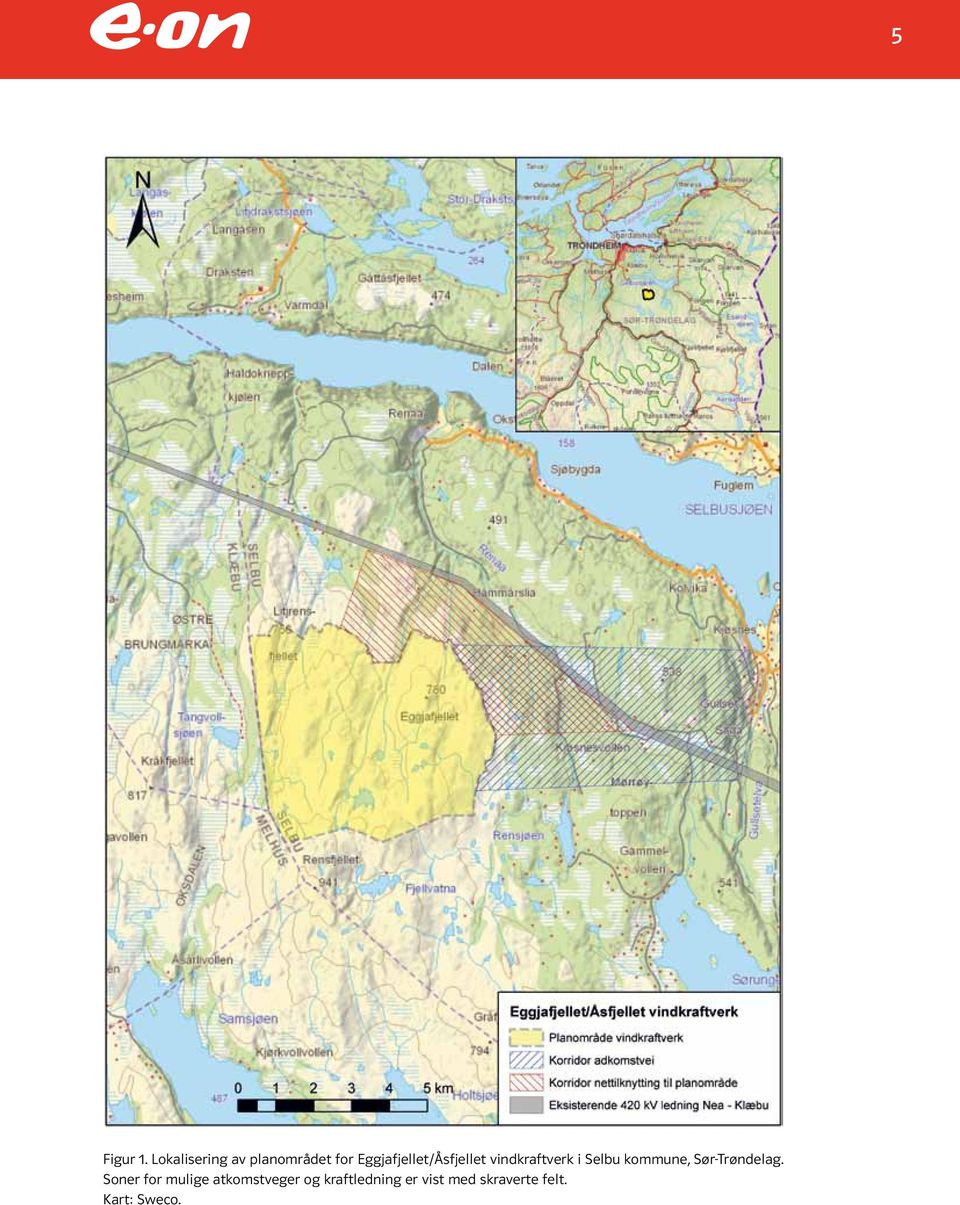 Eggjafjellet/Åsfjellet vindkraftverk i Selbu