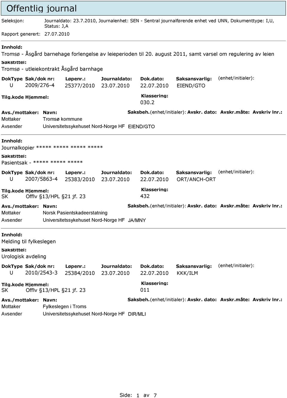 /mottaker: Navn: Saksbeh. Avskr. dato: Avskr.måte: Avskriv lnr.