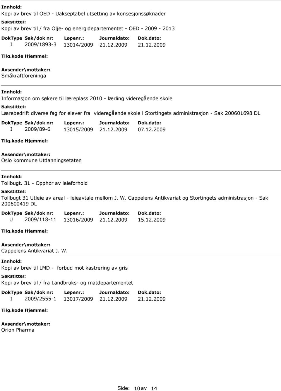 2009 Oslo kommune tdanningsetaten Tollbugt. 31 - Opphør av leieforhold Tollbugt 31 tleie av areal - leieavtale mellom J. W.