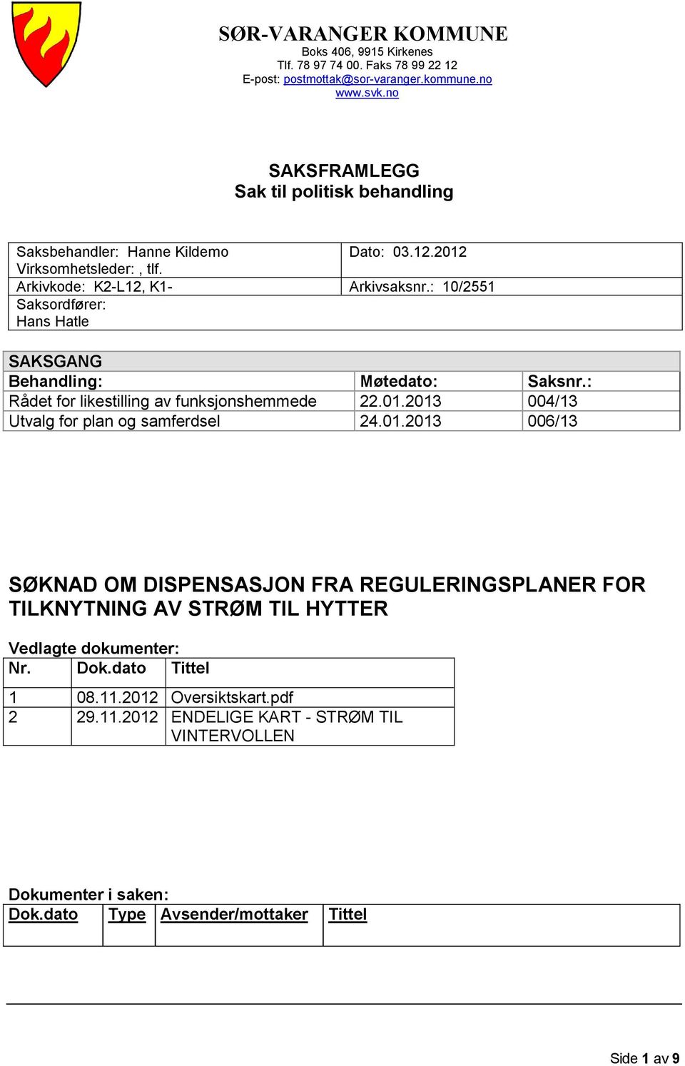 : 10/2551 Saksordfører: Hans Hatle SAKSGANG Behandling: Møtedato: Saksnr.: Rådet for likestilling av funksjonshemmede 22.01.