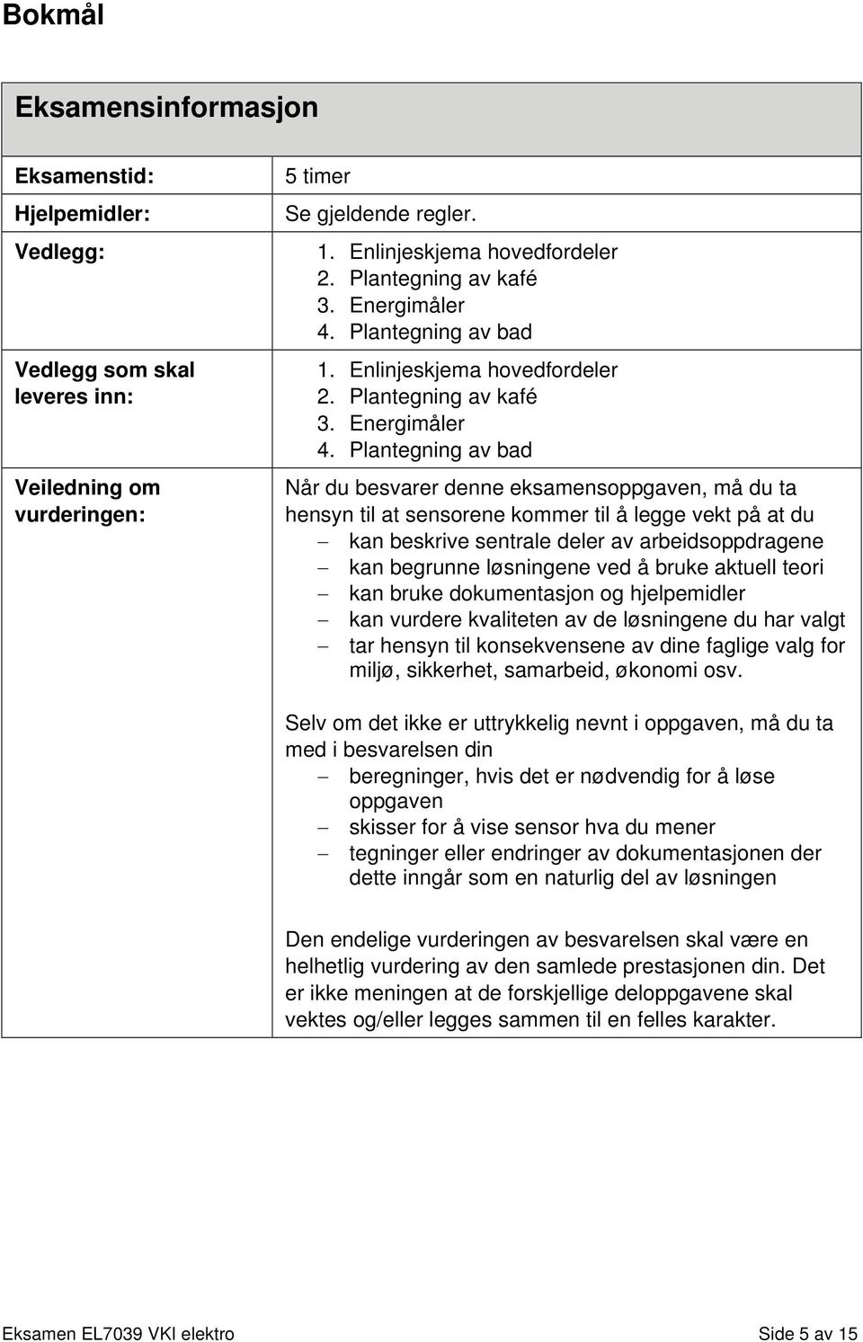 Plantegning av bad 1. Enlinjeskjema hovedfordeler 2.