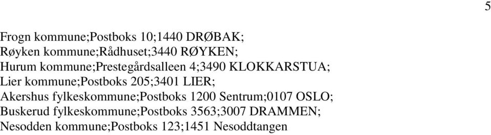 205;3401 LIER; Akershus fylkeskommune;postboks 1200 Sentrum;0107 OSLO; Buskerud