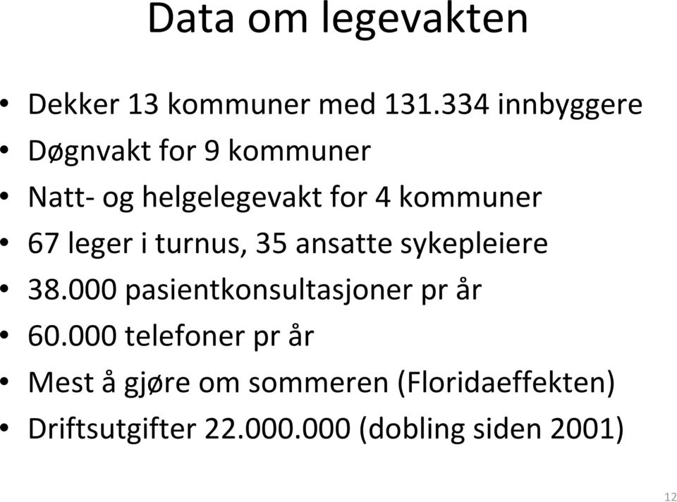 67 leger i turnus, 35 ansatte sykepleiere 38.