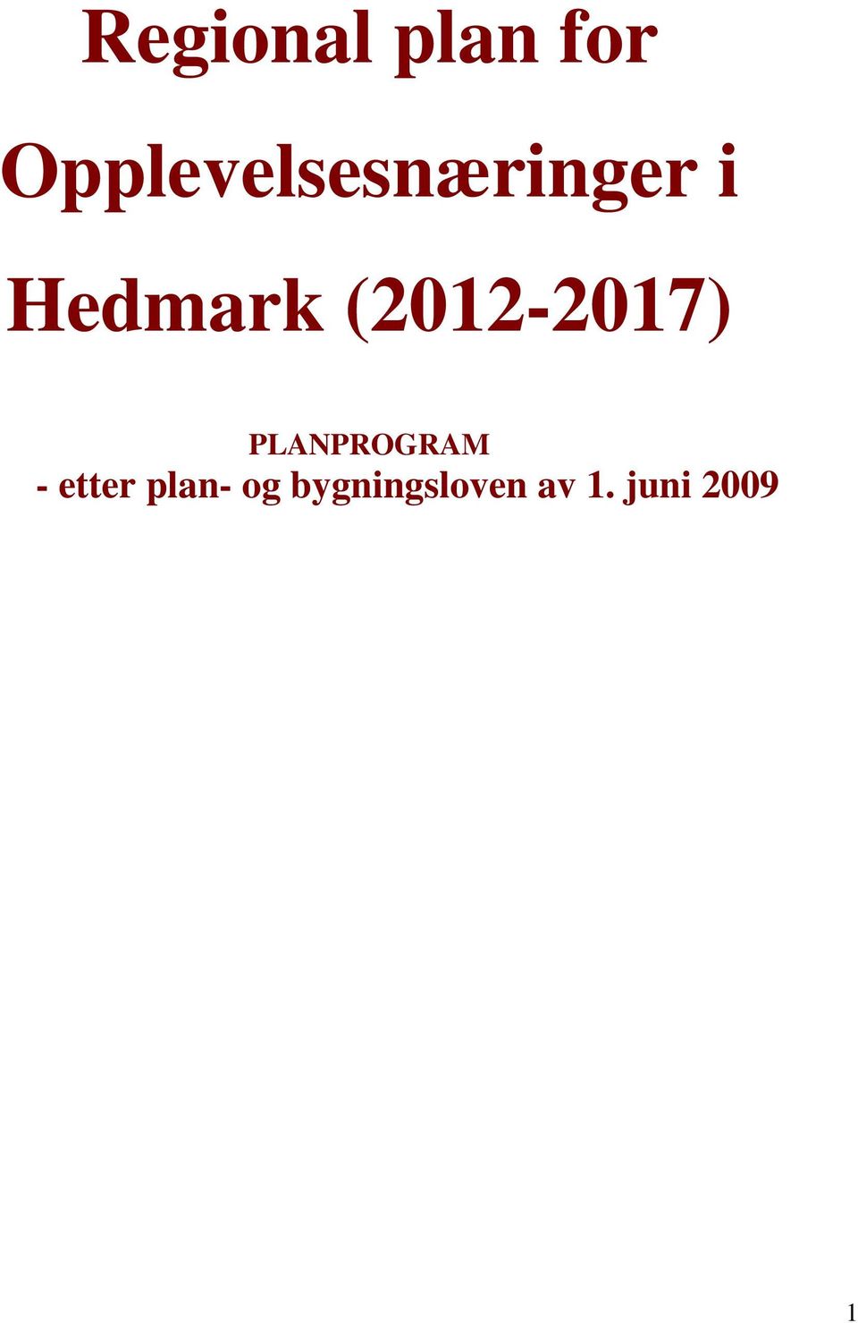 (2012-2017) PLANPROGRAM -